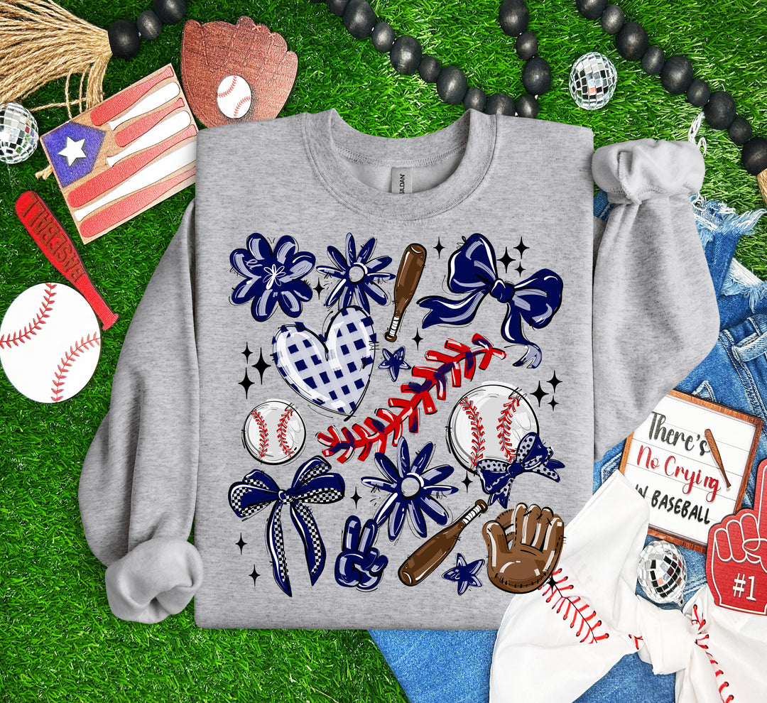 PLAY BALL COLLAGE BASEBALL NAVY