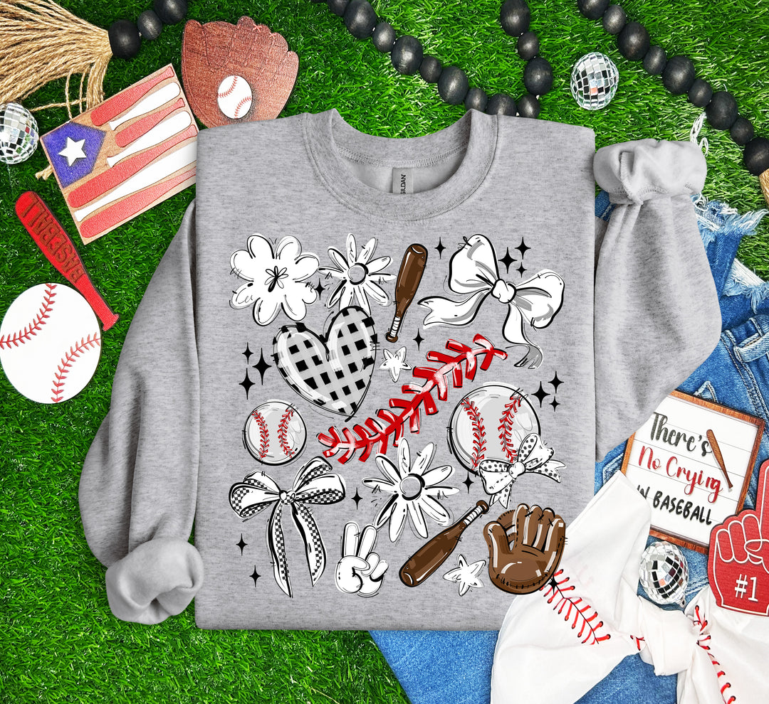 PLAY BALL COLLAGE BASEBALL WHITE