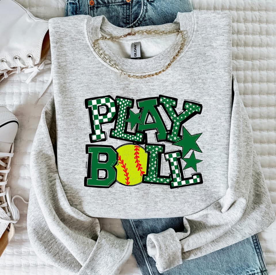 PLAY BALL KELLY GREEN SOFTBALL