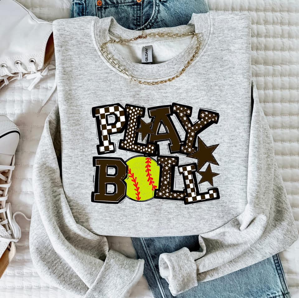 PLAY BALL MAROON SOFTBALL