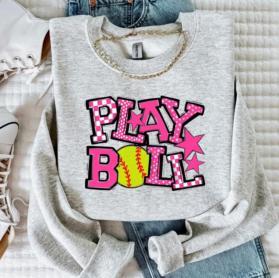 PLAY BALL PINK SOFTBALL