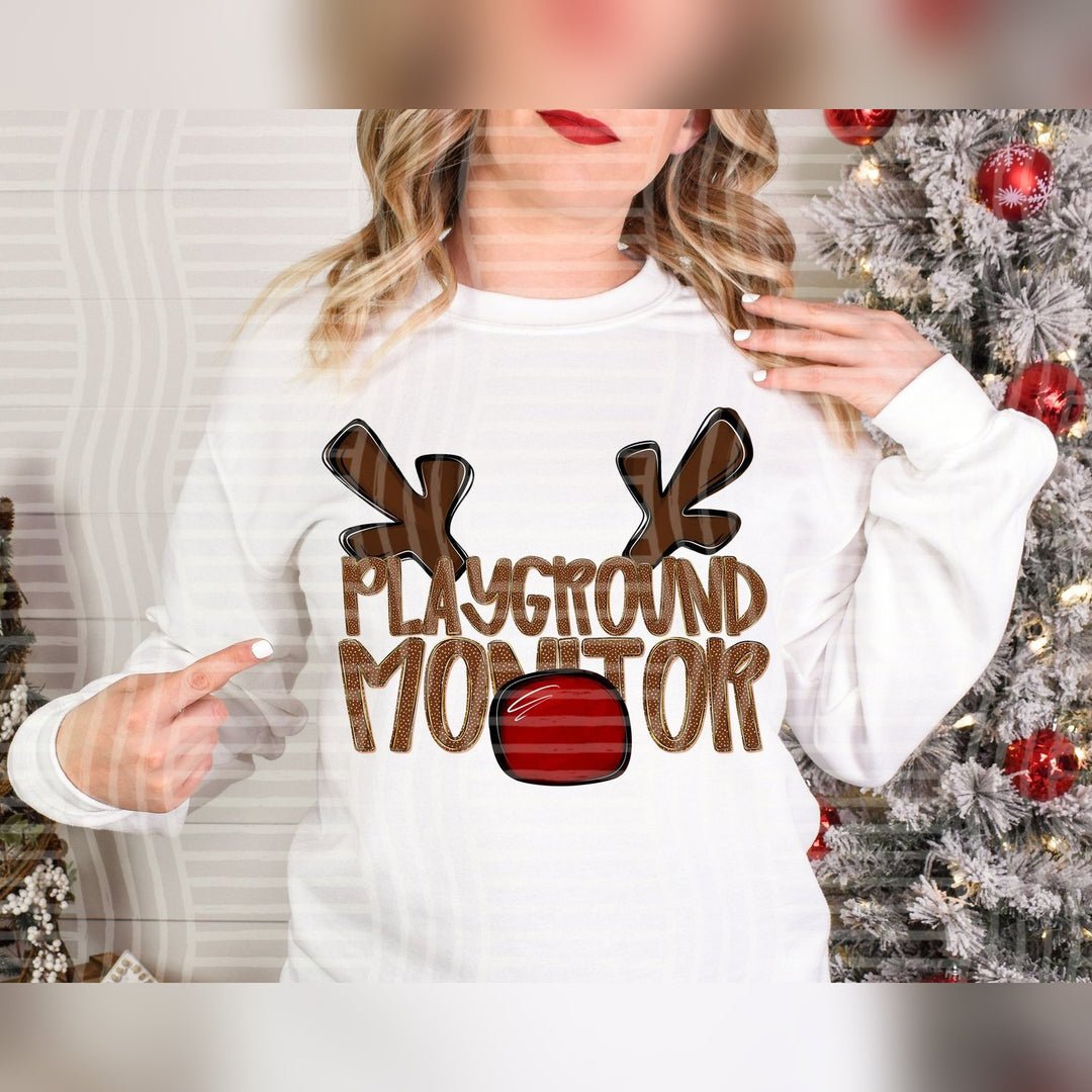 Playground Monitor Deer Antler School Staff DTF transfer