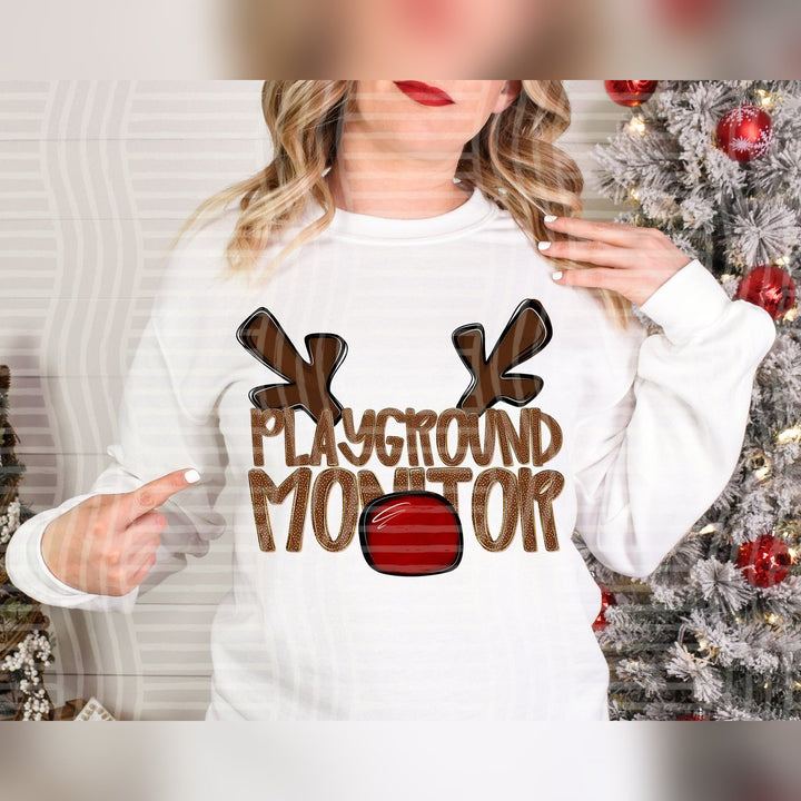 Playground Monitor Deer Antler School Staff DTF transfer