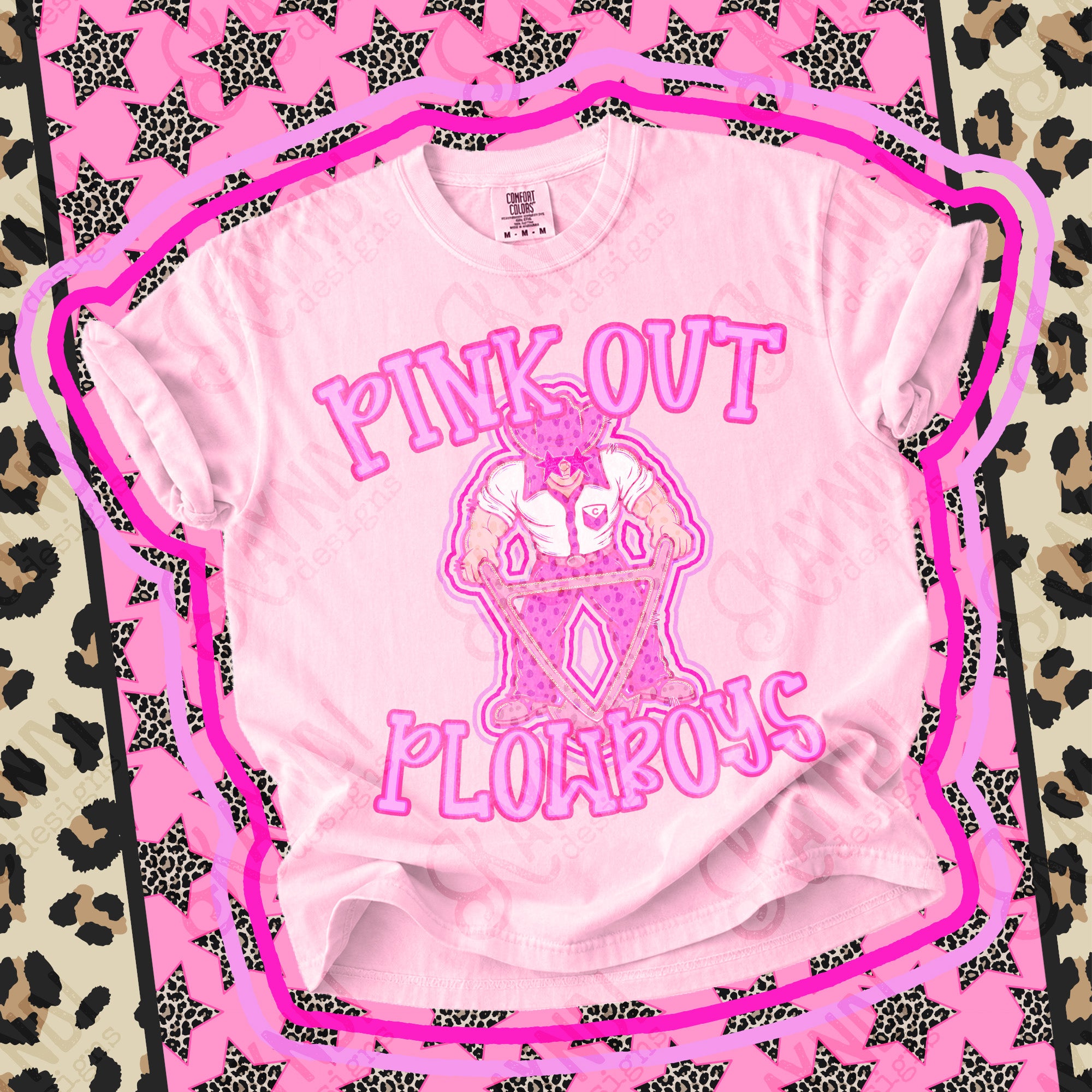 Pink Out Mascots Plowboys 2 mockup