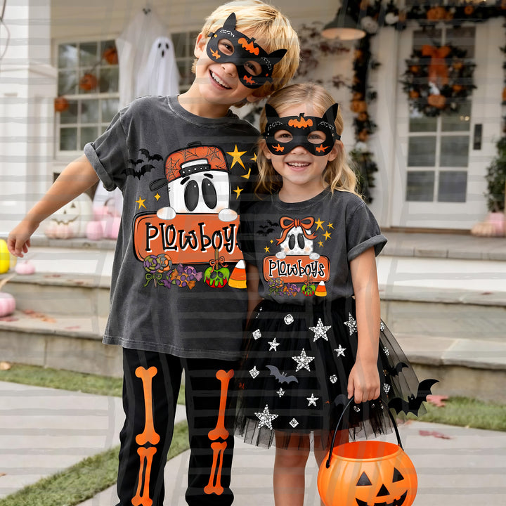 Plowboys Halloween Frames mascot DTF transfer