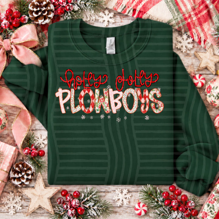 Plowboys Holly Jolly Confetti Mascots DTF transfer