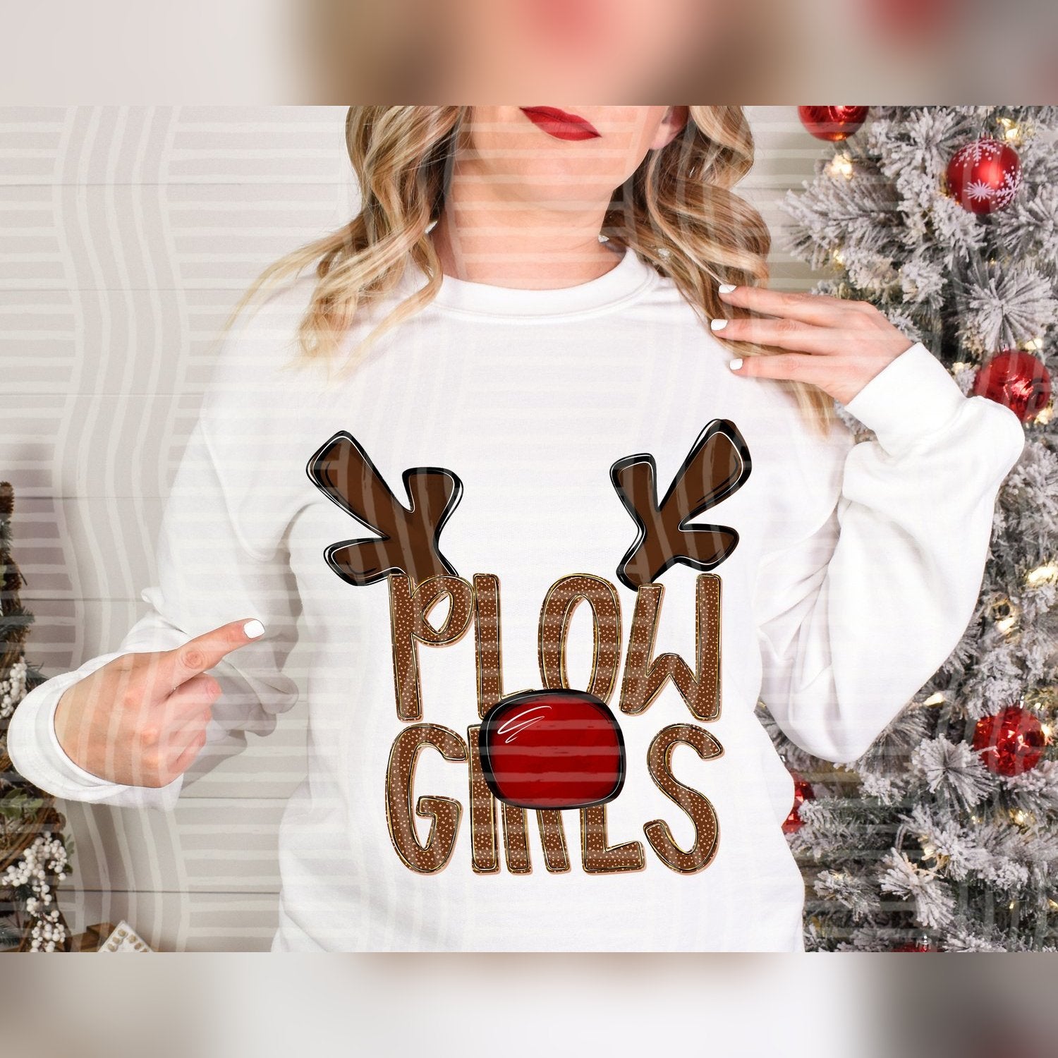 Deer Antler Mascots Plowgirls design