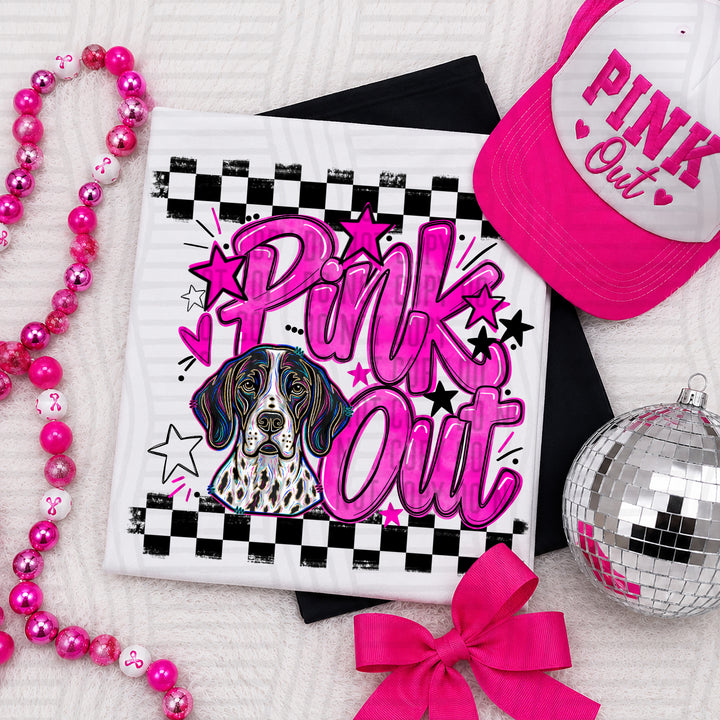 Pointers Pink Out mascot DTF transfer