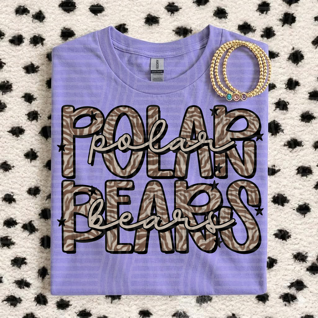 Polar Bears Zebra Mascots DTF transfer