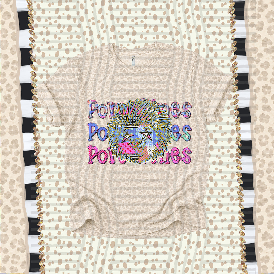 Porcupines Dolly Doodle mascot DTF transfer