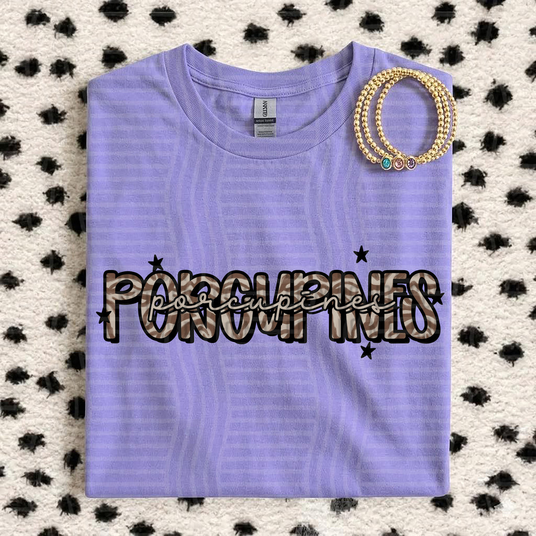 Porcupines Zebra Mascots DTF transfer