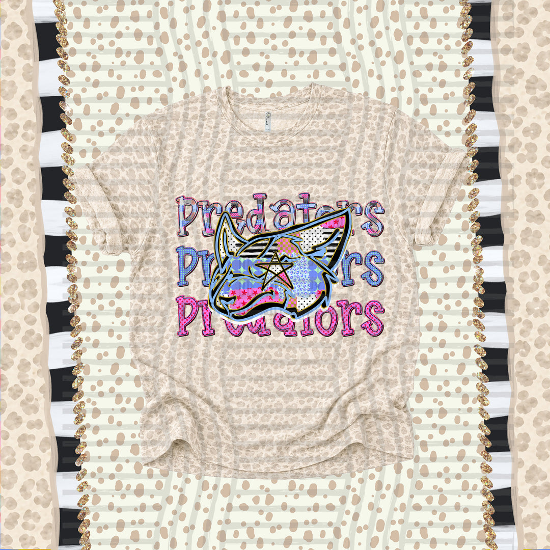 Predators Dolly Doodle mascot DTF transfer
