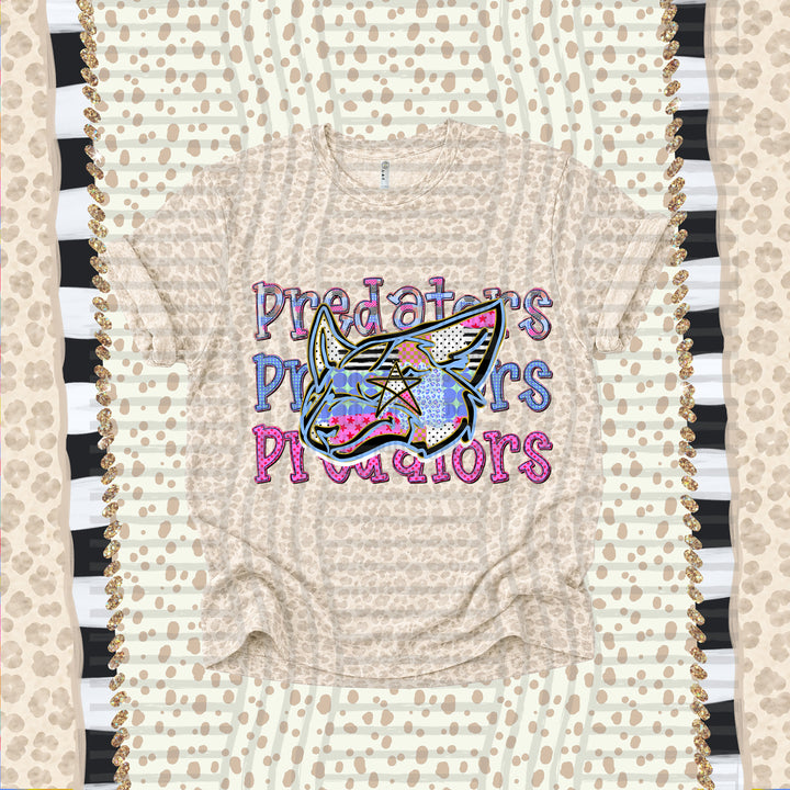 Predators Dolly Doodle mascot DTF transfer