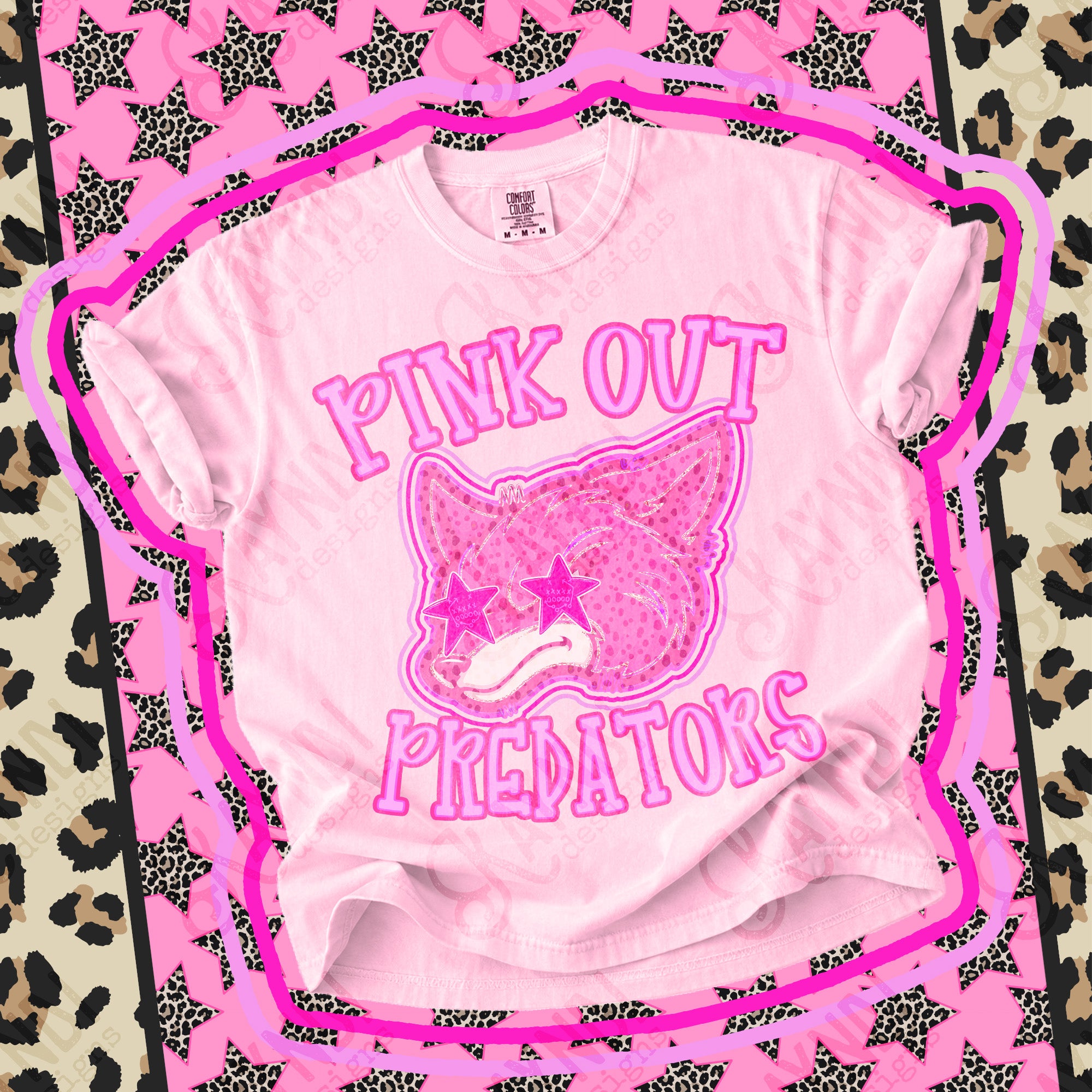 Pink Out Mascots Predators mockup
