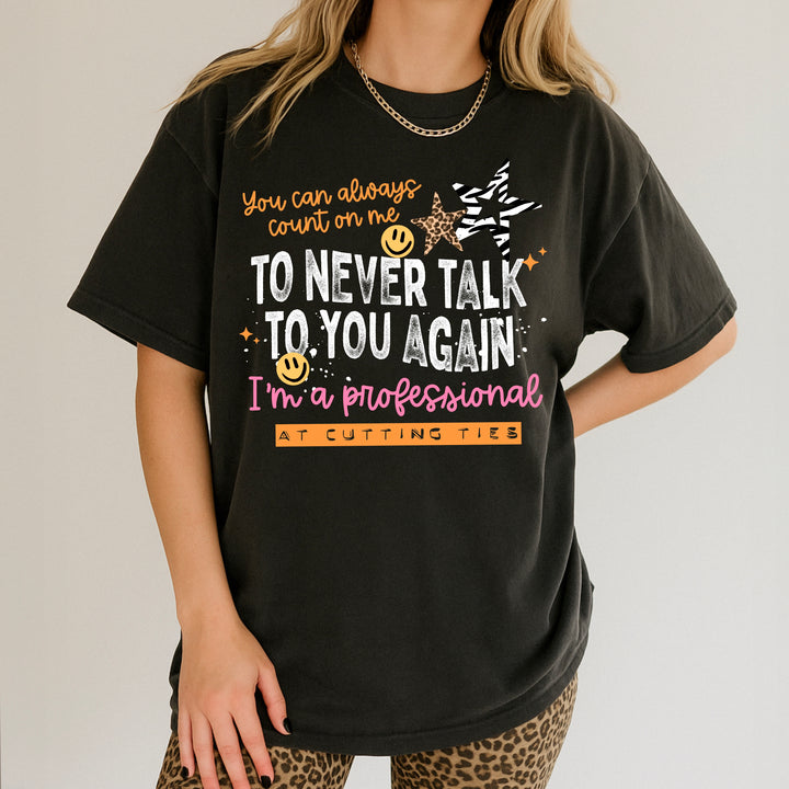 Professional at Cutting Ties (White) DTF transfer – mockup