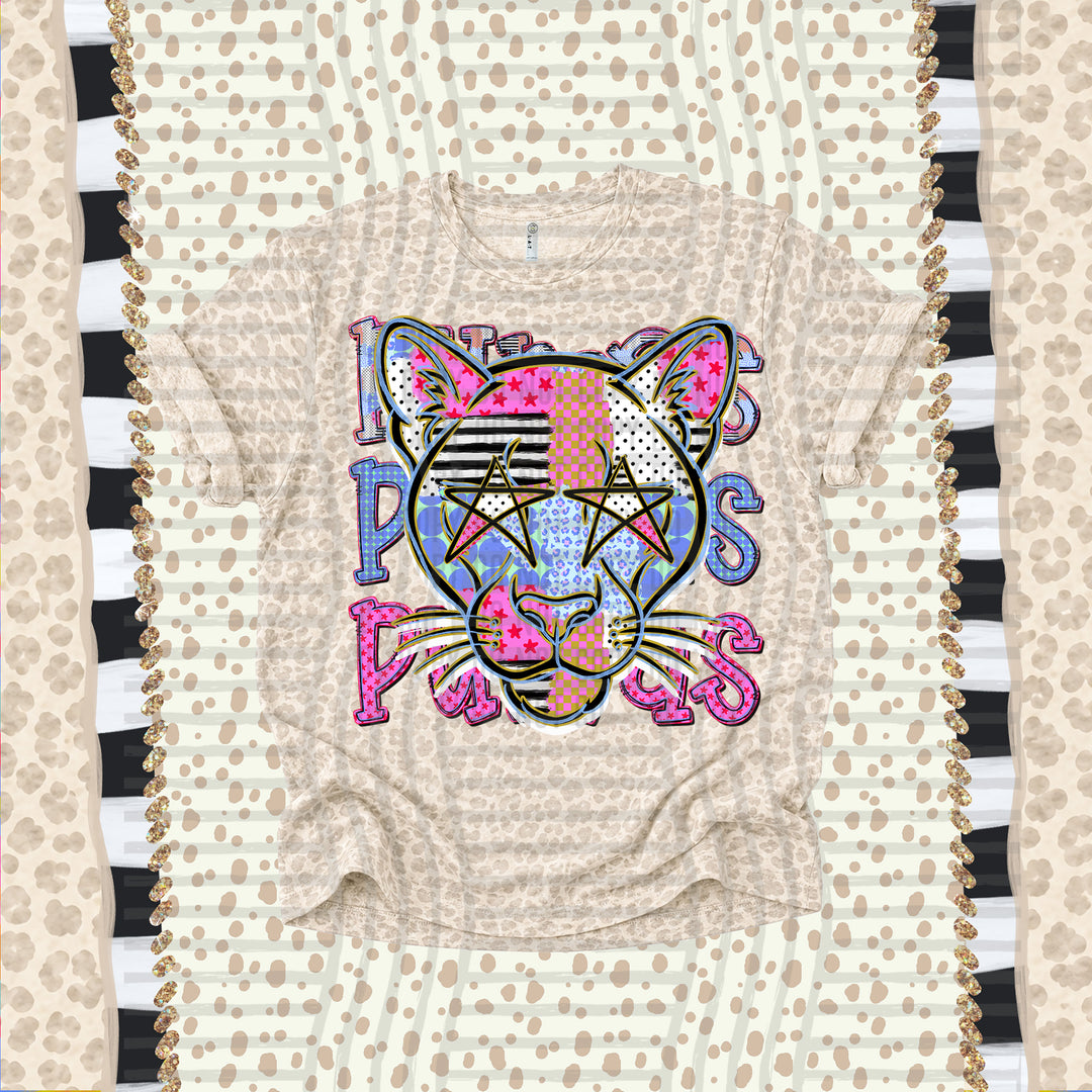 Pumas Dolly Doodle mascot DTF transfer