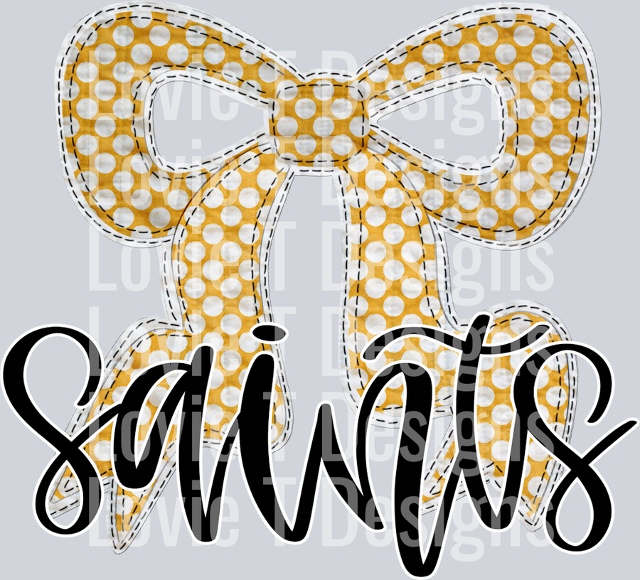 QUILTED BOW YELLOW SAINTS