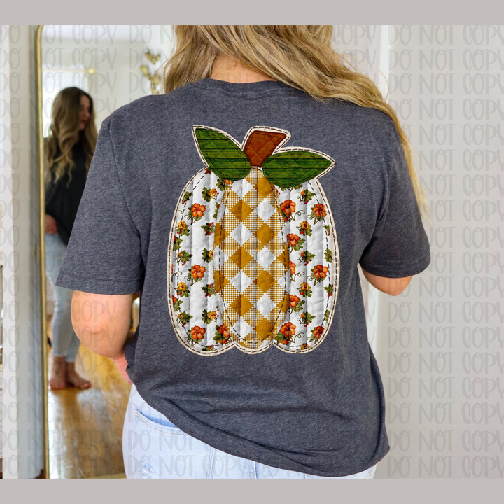 Quilted Pumpkin – DTF Transfer