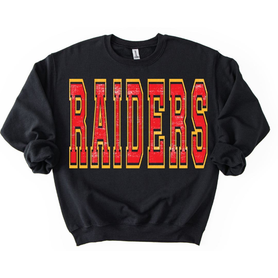 Raiders Red and Yellow Varsity Style – DTF Transfer