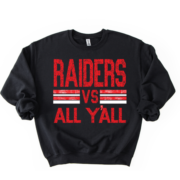 Raiders Vs All Y'all Red and White – DTF Transfer