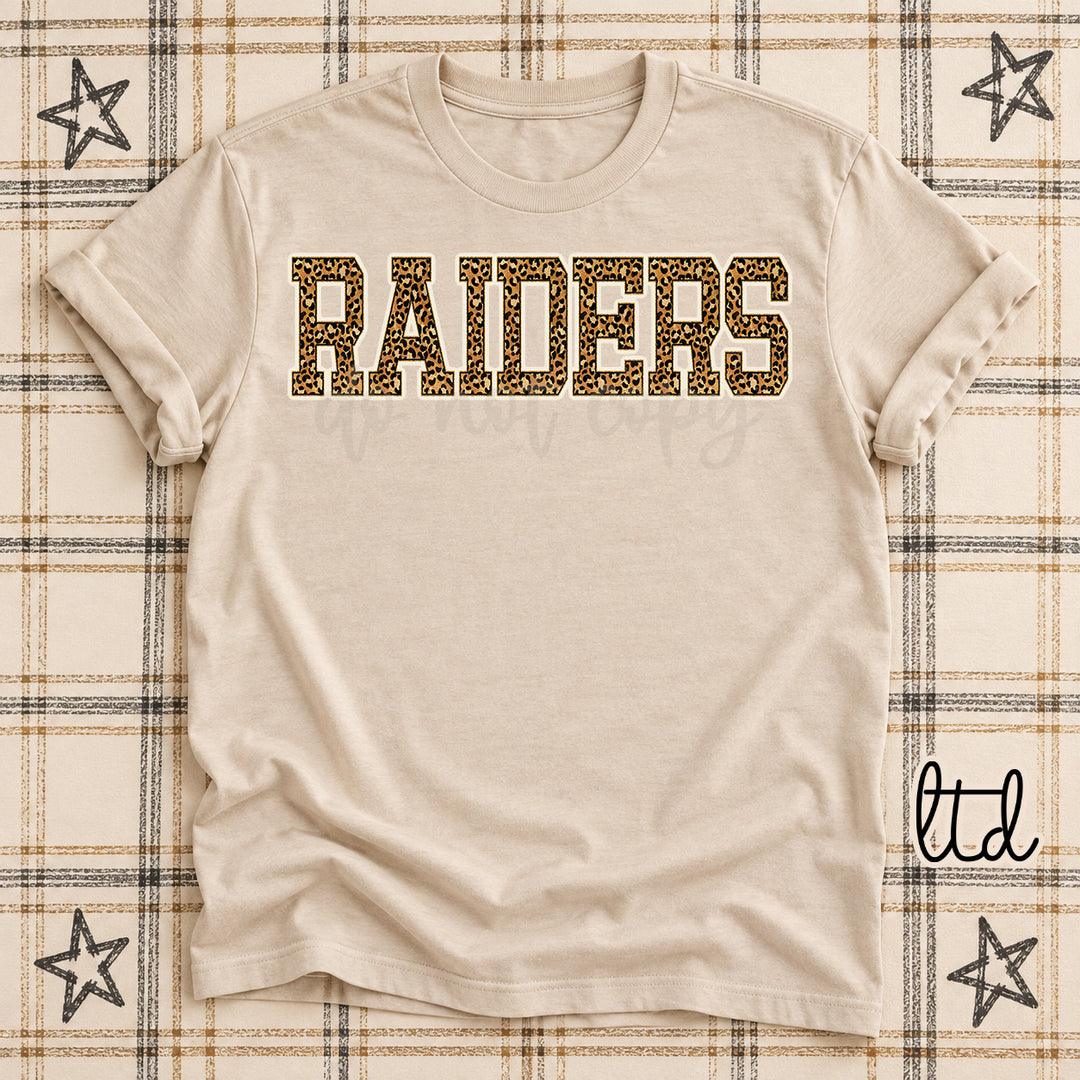 Raiders Dark Leopard Mascots DTF transfer