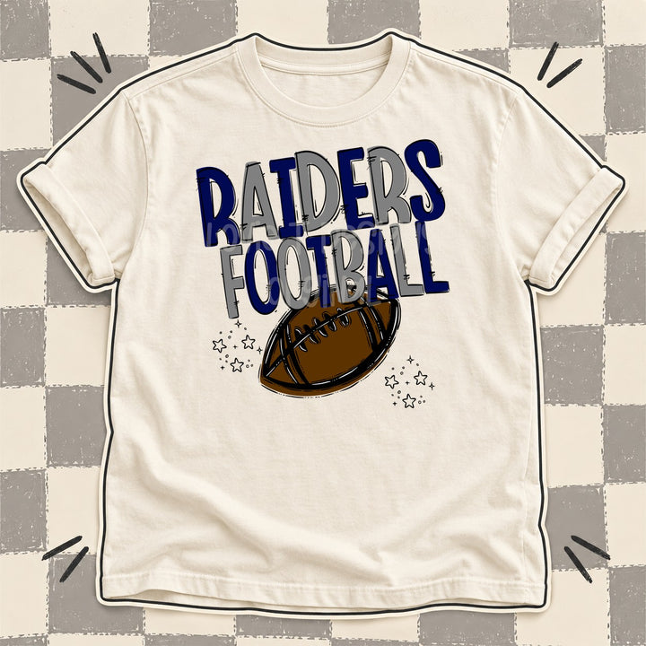 Raiders Navy Gray Team Go Football Mascots DTF transfer mockup