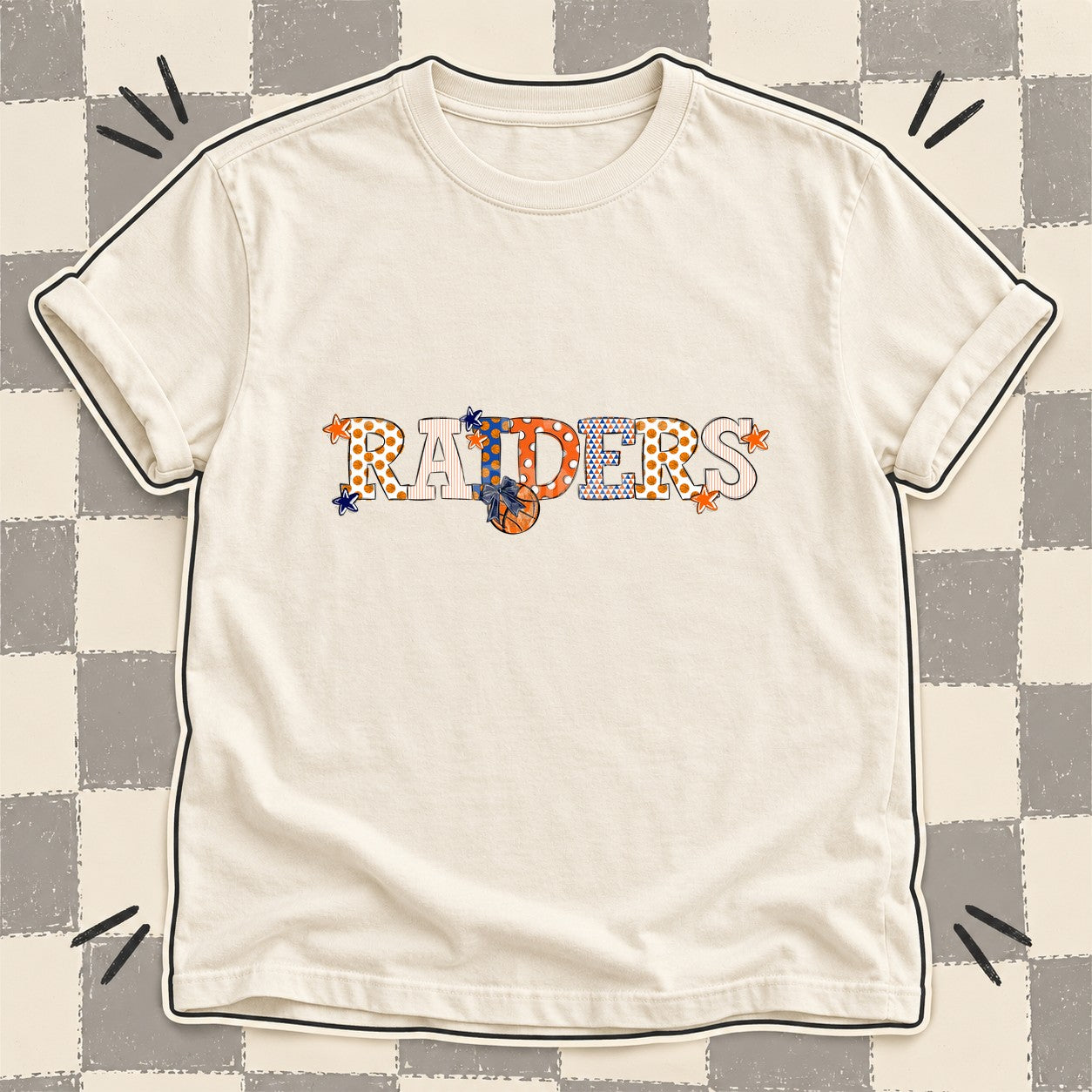 Mixed Doodle Basketball Mascots – Court Classic Raiders design