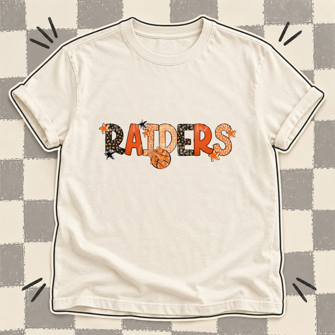 Raiders Mixed Doodle Basketball Mascots – Leopard Court DTF transfer mockup