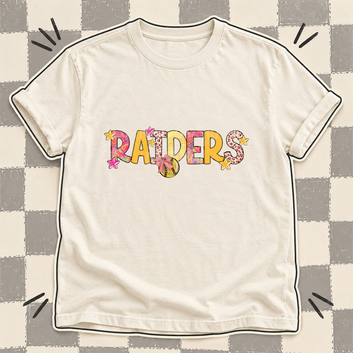 Raiders Mixed Doodle Softball Mascots – Softball Brights DTF transfer mockup