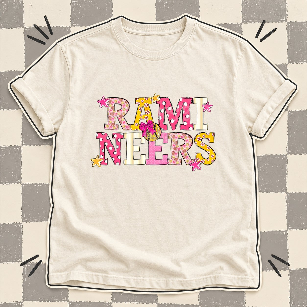 Mixed Doodle Softball Mascots – Sweet Softball Ramineers design