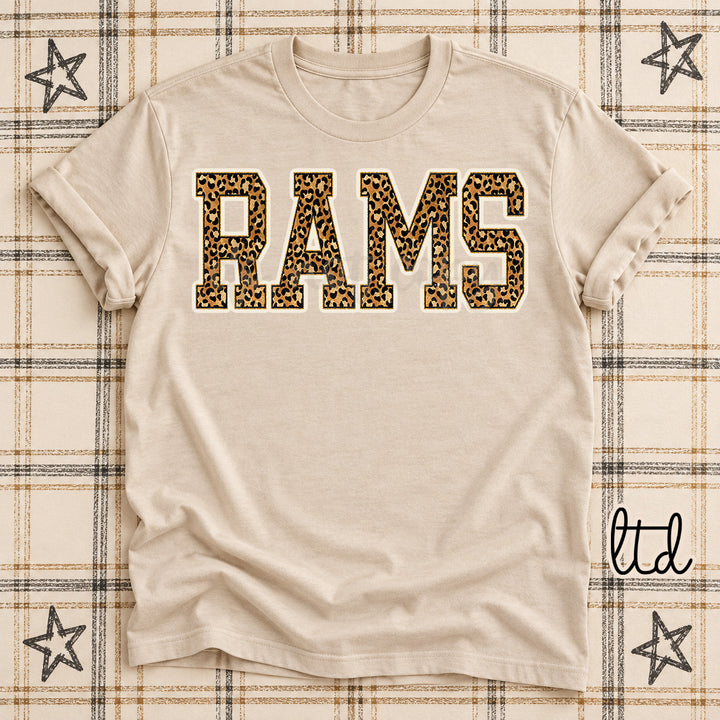 Rams Dark Leopard Mascots DTF transfer
