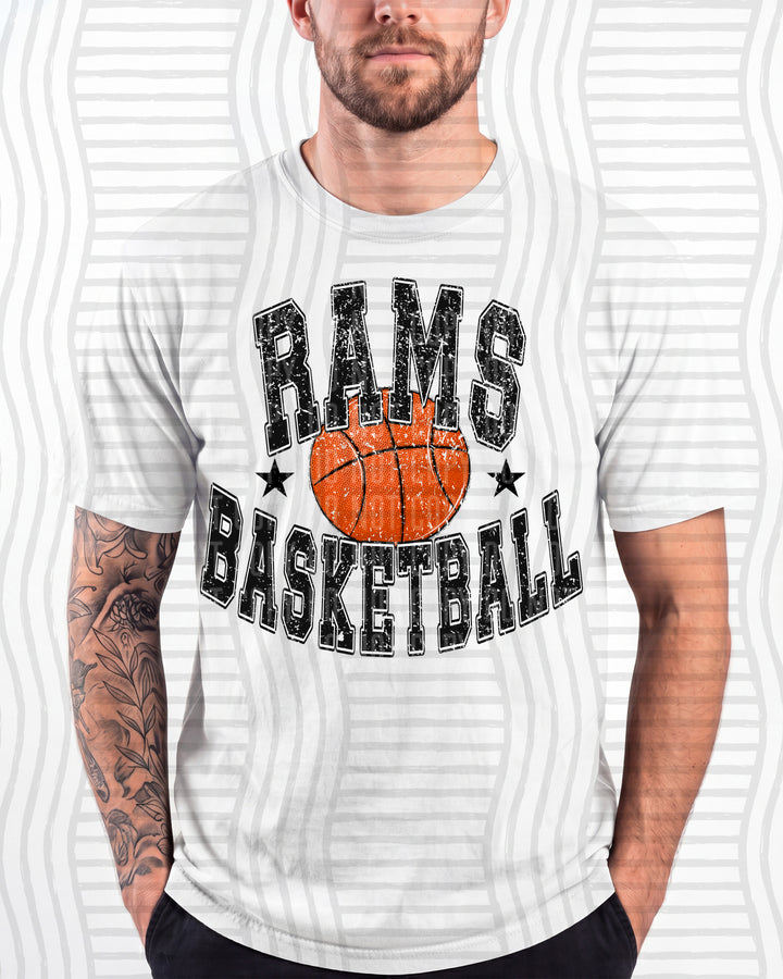 Rams Basketball Varsity Mascots DTF transfer