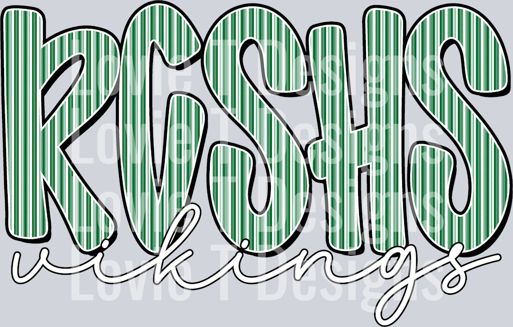 RCSHS VIKINGS KELLY GREEN SEERSUCKER