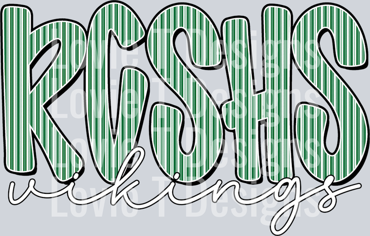 RCSHS VIKINGS KELLY GREEN SEERSUCKER