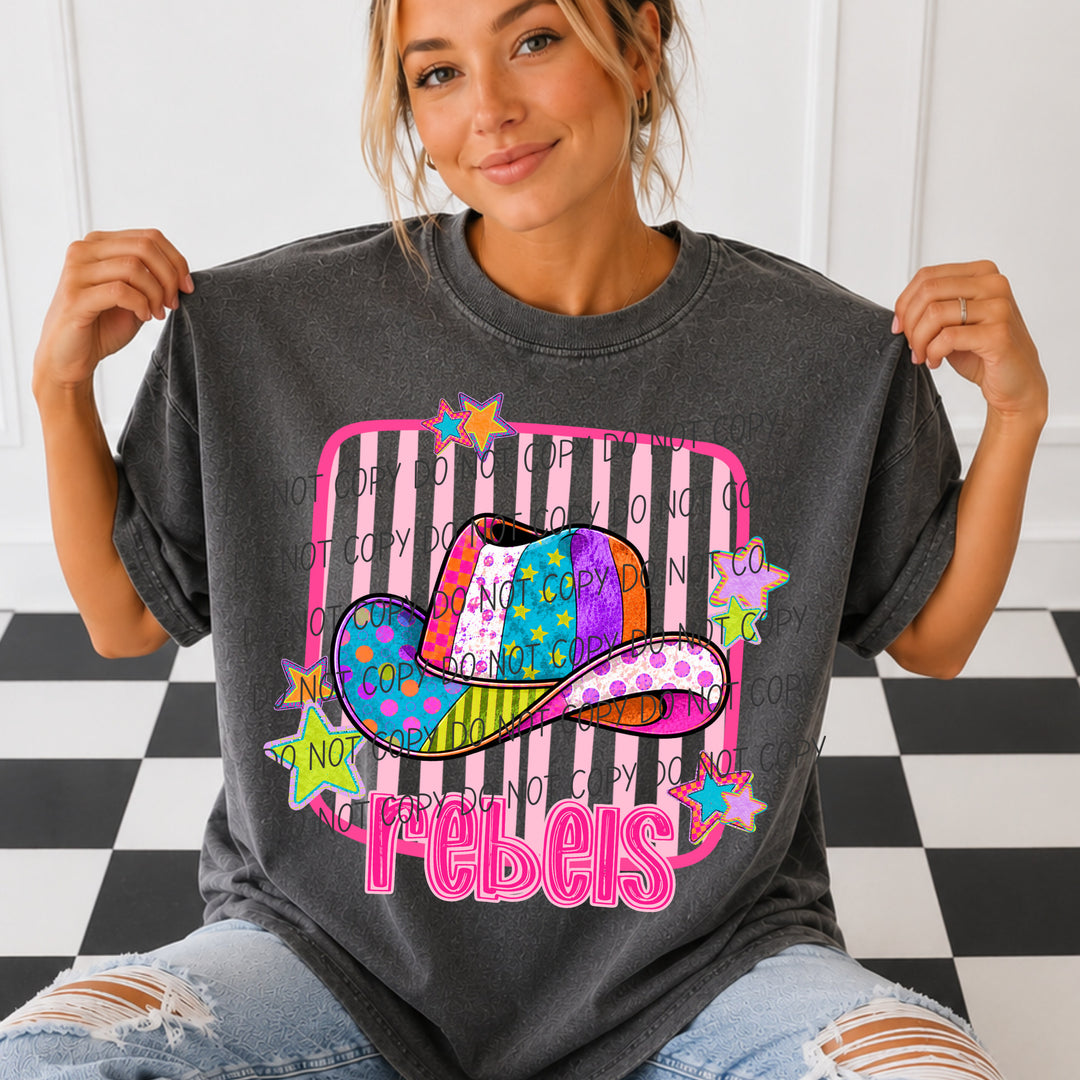Rebels Funky Fresh mascot DTF transfer