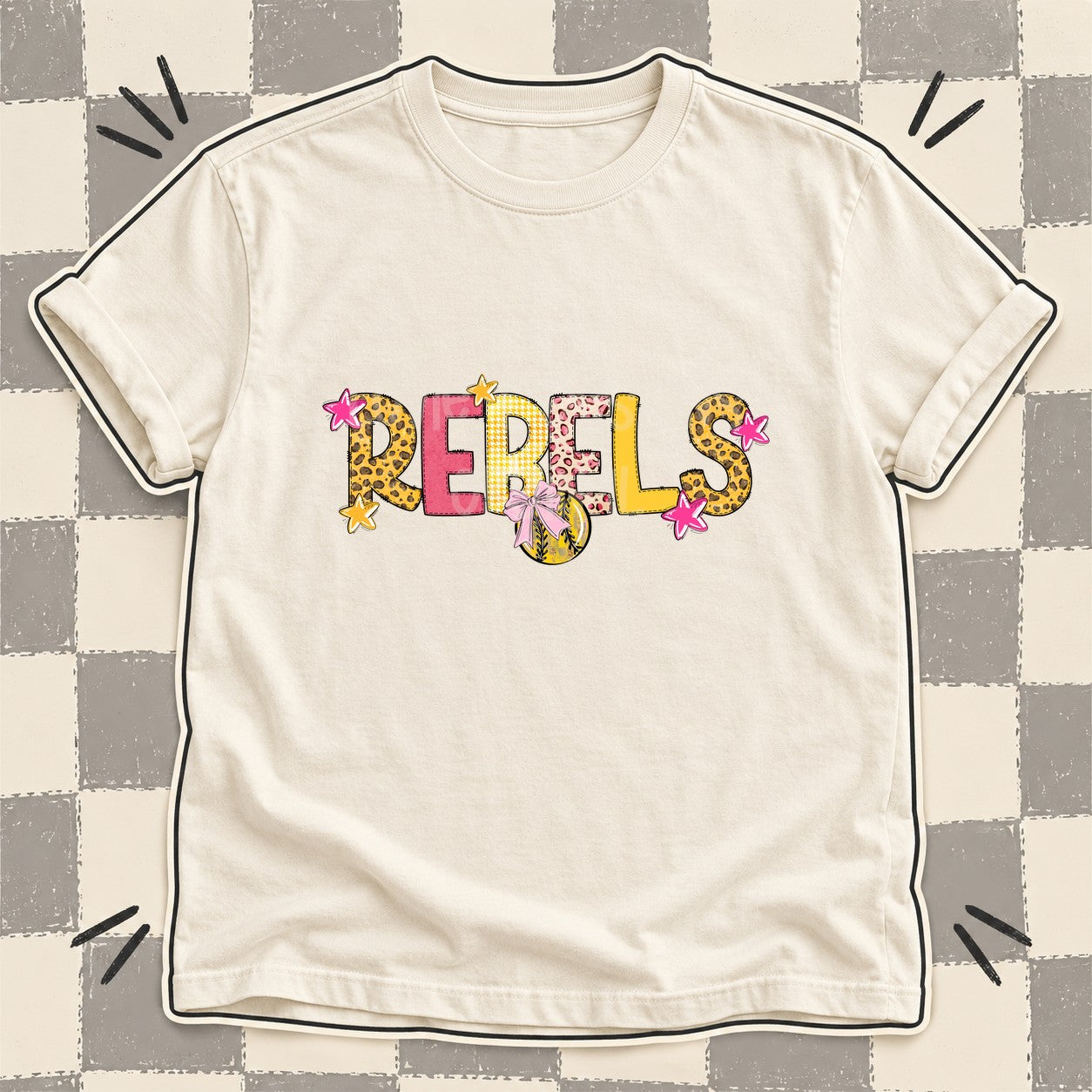 Mixed Doodle Softball Mascots – Sunshine Leopard Rebels design