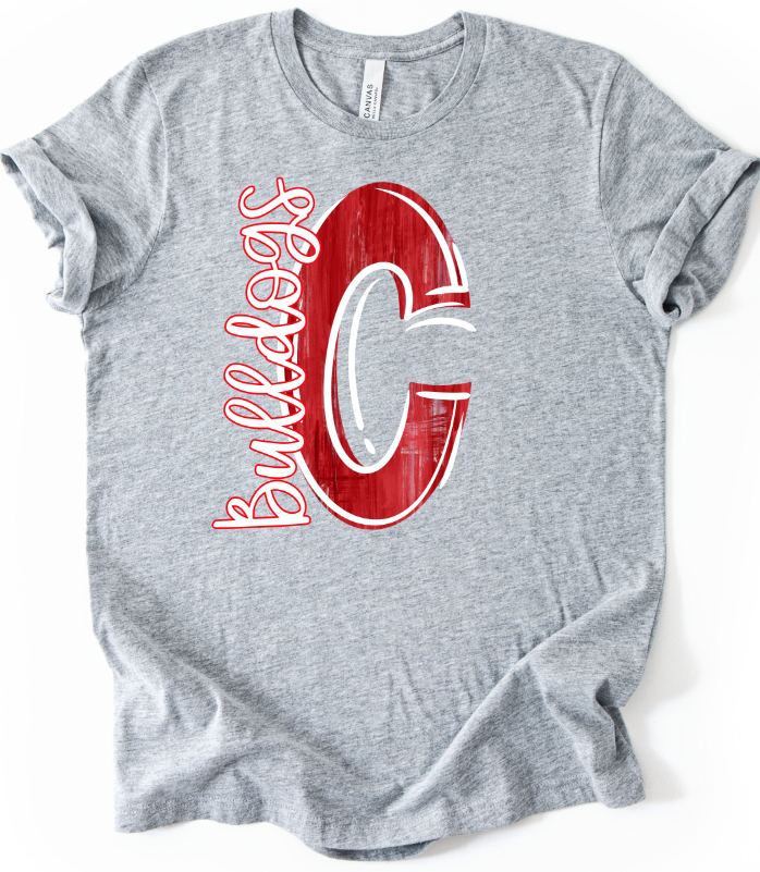 RED C BULLDOGS PAINTED INITIALS