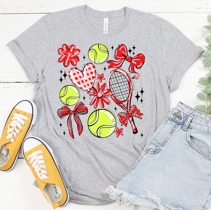 RED PLAY BALL TENNIS COLLAGE