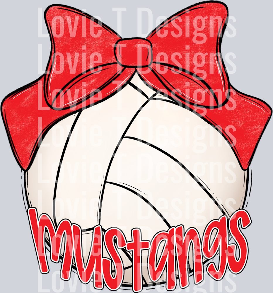 RED VOLLEYBALL MUSTANGS
