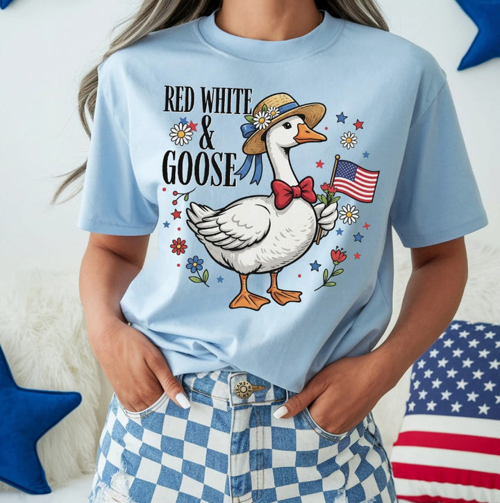 RED WHITE AND GOOSE