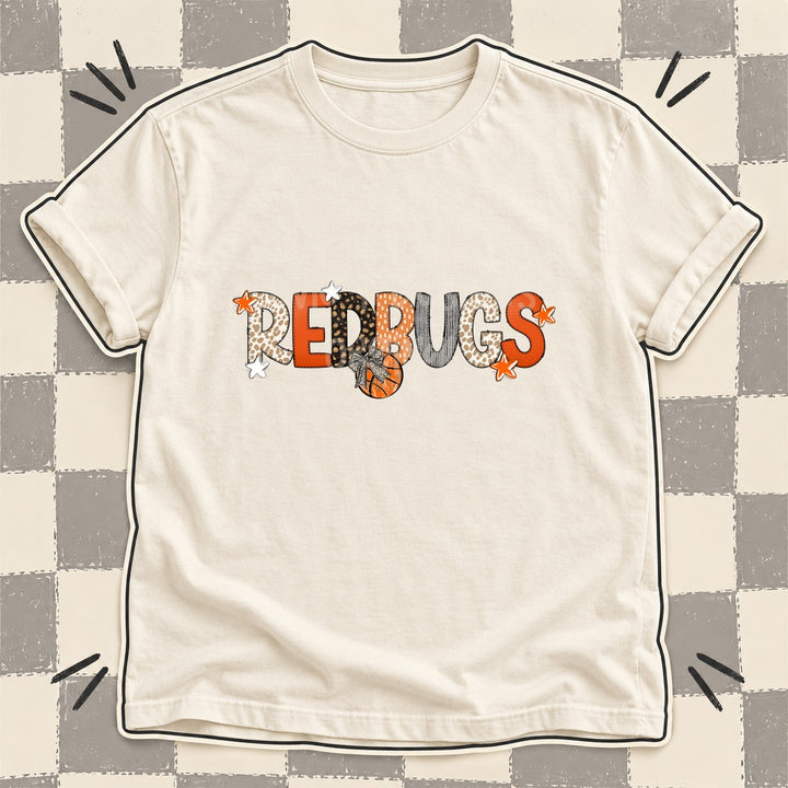 Redbugs Mixed Doodle Basketball Mascots – Orange and Brown DTF transfer mockup