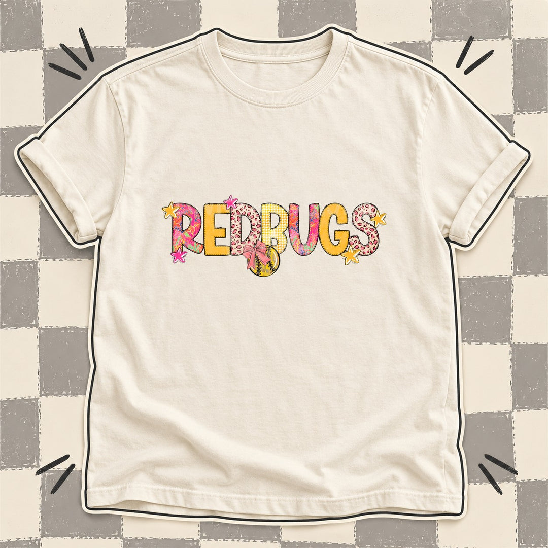 Redbugs Mixed Doodle Softball Mascots – Softball Brights DTF transfer mockup