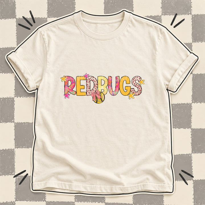 Redbugs Mixed Doodle Softball Mascots – Softball Brights DTF transfer mockup
