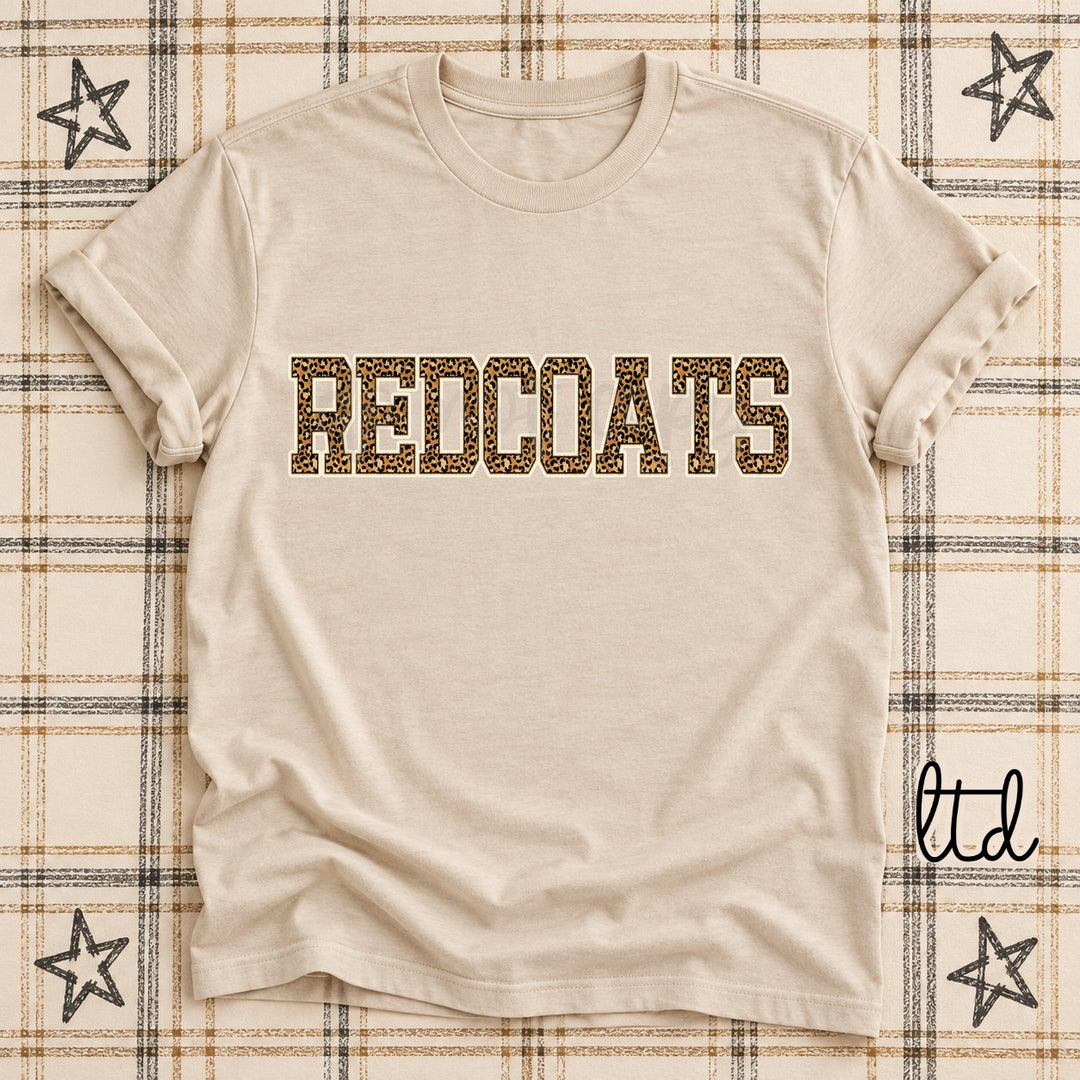 Redcoats Dark Leopard Mascots DTF transfer mockup
