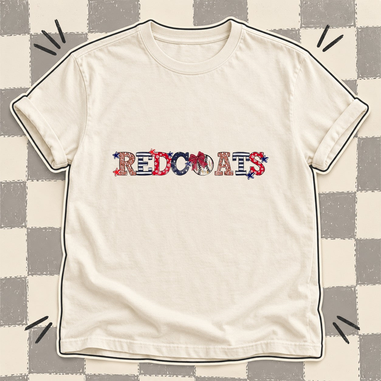 Mixed Doodle Baseball Mascots – Ballpark Classic Redcoats design