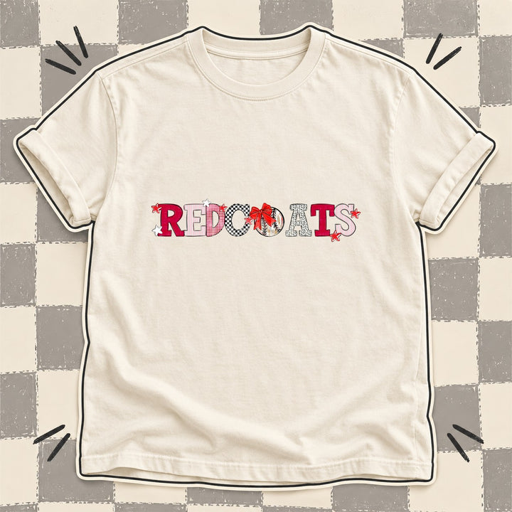 Redcoats Red White Mixed Doodle Baseball Mascots – Mascot Colors DTF transfer mockup
