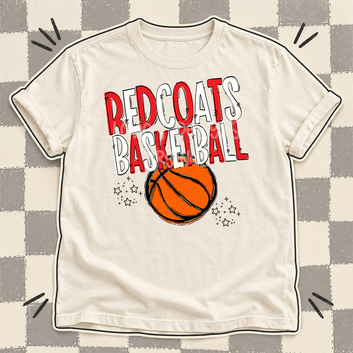 Redcoats Red White Team Go Basketball Mascots DTF transfer