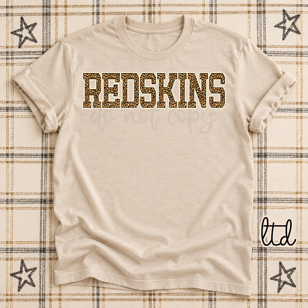 Redskins Dark Leopard Mascots DTF transfer