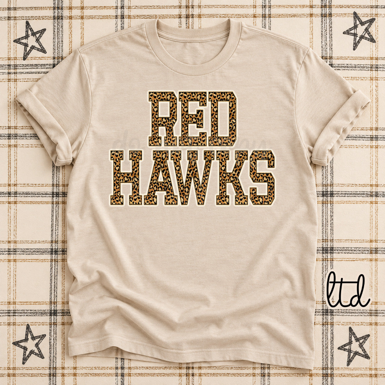 Dark Leopard Mascots Red Hawks design
