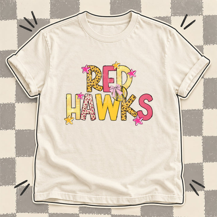 Red Hawks Mixed Doodle Softball Mascots – Sunshine Leopard DTF transfer mockup